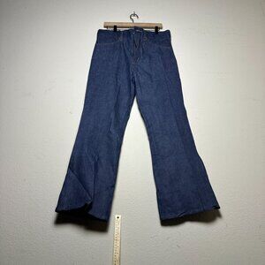 VTG Jeans Joint Waxed Denim Jeans Pants Men 34 Blue Dark Western Straight Fit
